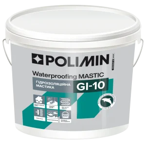 Однокомпонентна гідроізоляційна мастика Полімін GI-10 acrylic waterproofing 3кг/0,360