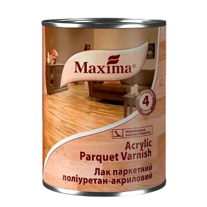 Лак паркетний поліуретан-акриловий "Acrylic parquet varnish" TM "MAXIMA"