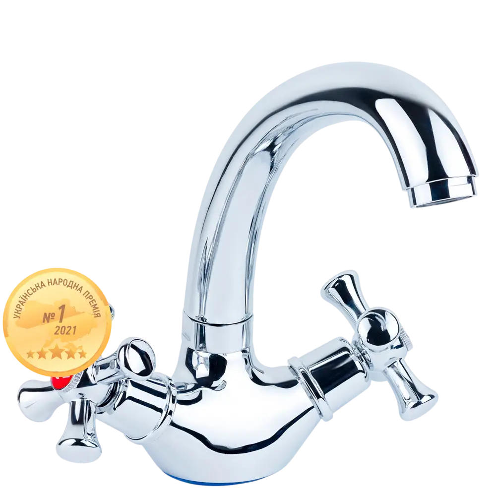Змішувач PL 1/2 "для кухні гусак короткий вухо на гайці AQUATICA PL-4B355C