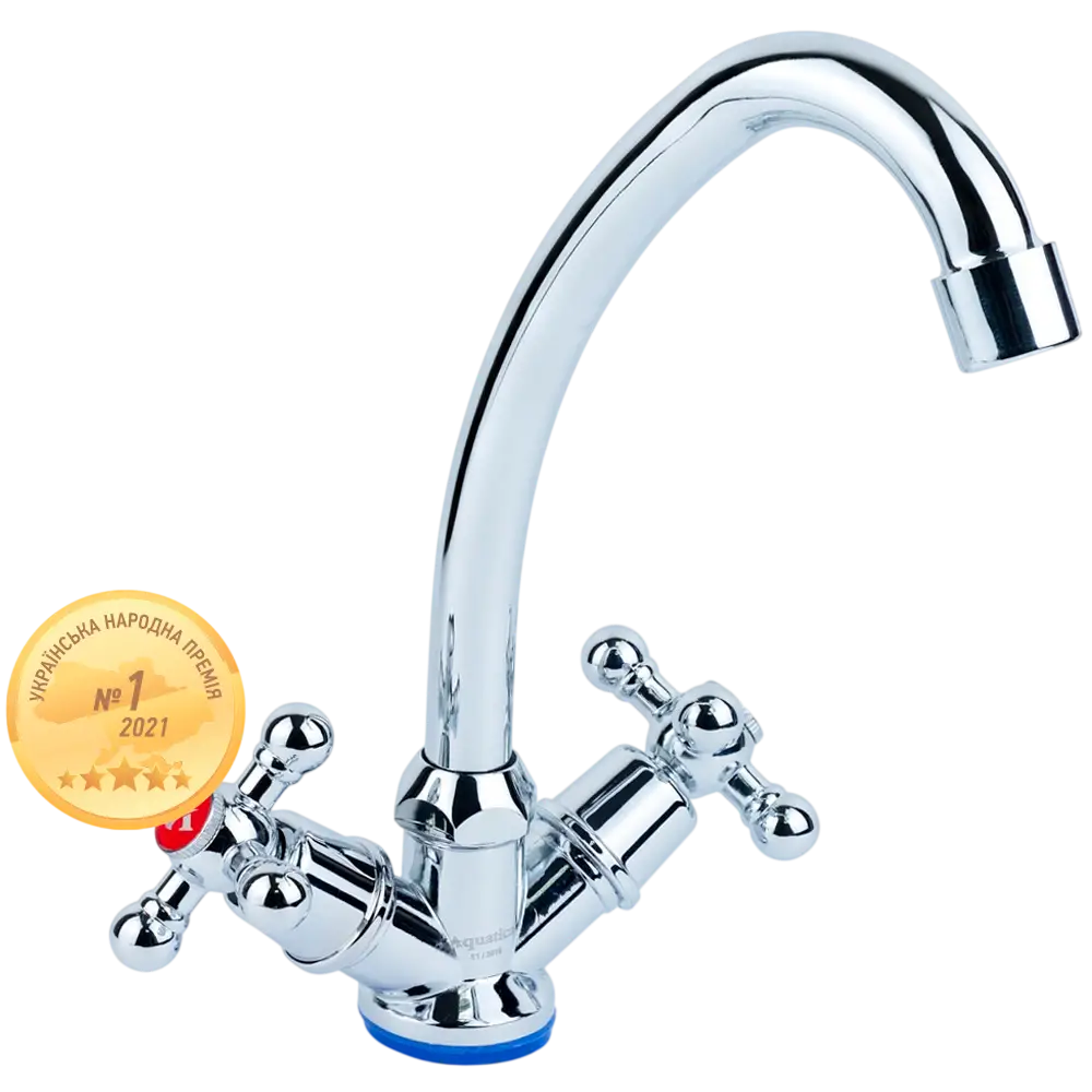 Змішувач QM 1/2" для кухні економ на гайці AQUATICA QM-1B159C