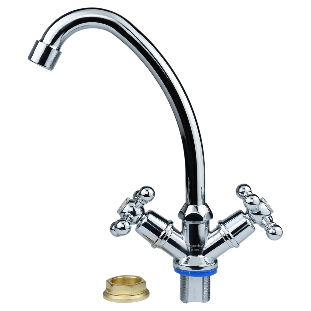 Змішувач QM 1/2" для кухні економ на гайці AQUATICA QM-1B159C - Зображення 2