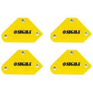 Набір тримачів магнітних міні 4кг 52×20×40×16×38мм (45,90,135°) 4шт SIGMA