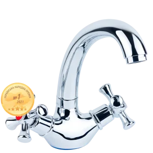 Змішувач PL 1/2 "для кухні гусак короткий вухо на гайці AQUATICA PL-4B355C