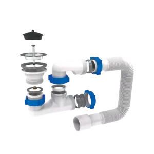 Сифон для душового піддону з гнучким відведенням Ø40/50мм TAU