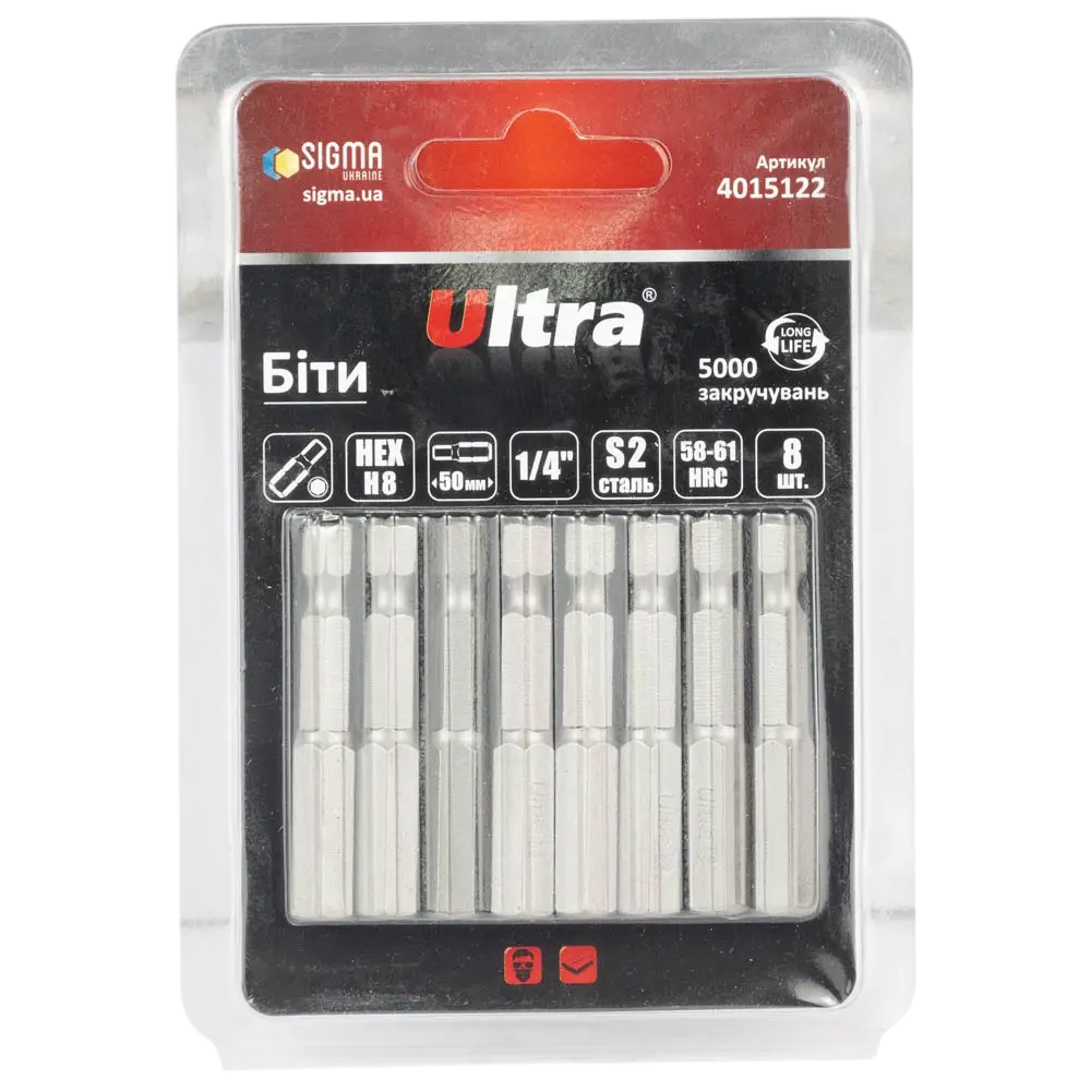 Біти HEX 8×50мм ¼" S2 ULTRA - Зображення 3
