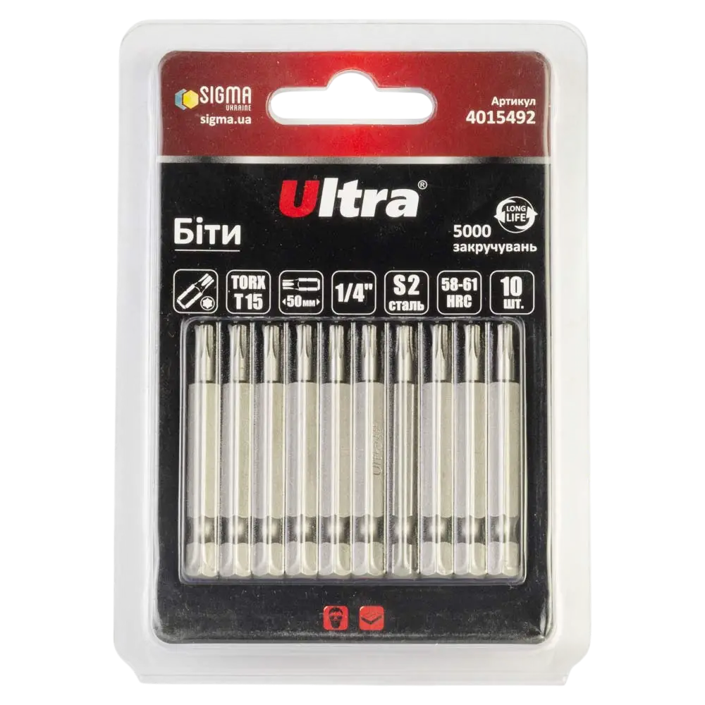 Біти TORX 15×50мм ¼" ULTRA - Зображення 3