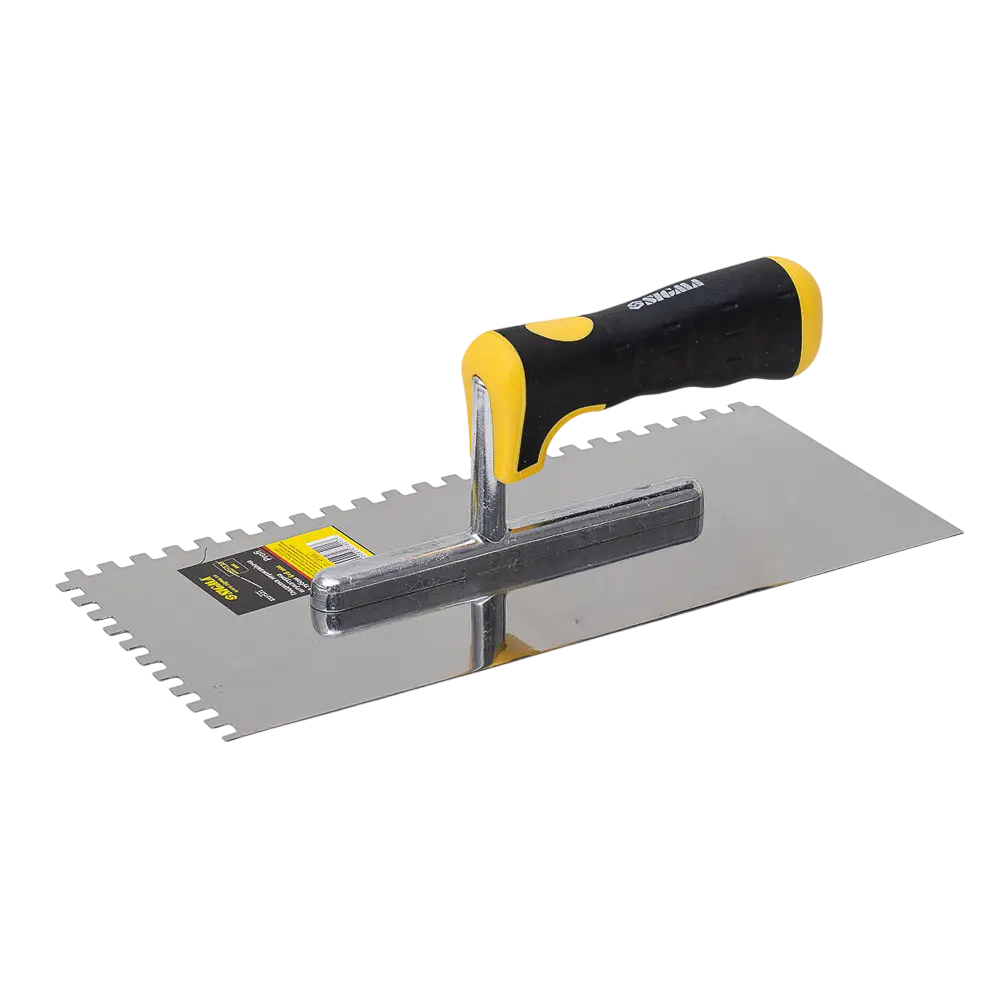 Гладилка нержавіюча штукатурна Profi 280×130мм з зубом 6×6мм SIGMA