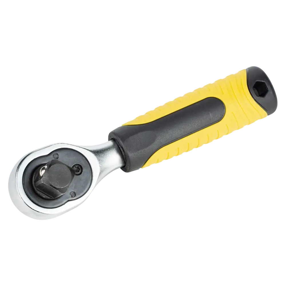 Ключ-тріскачка двостороння укорочена 1/4"-1/2" 145мм 72T CrV SIGMA - Зображення 2