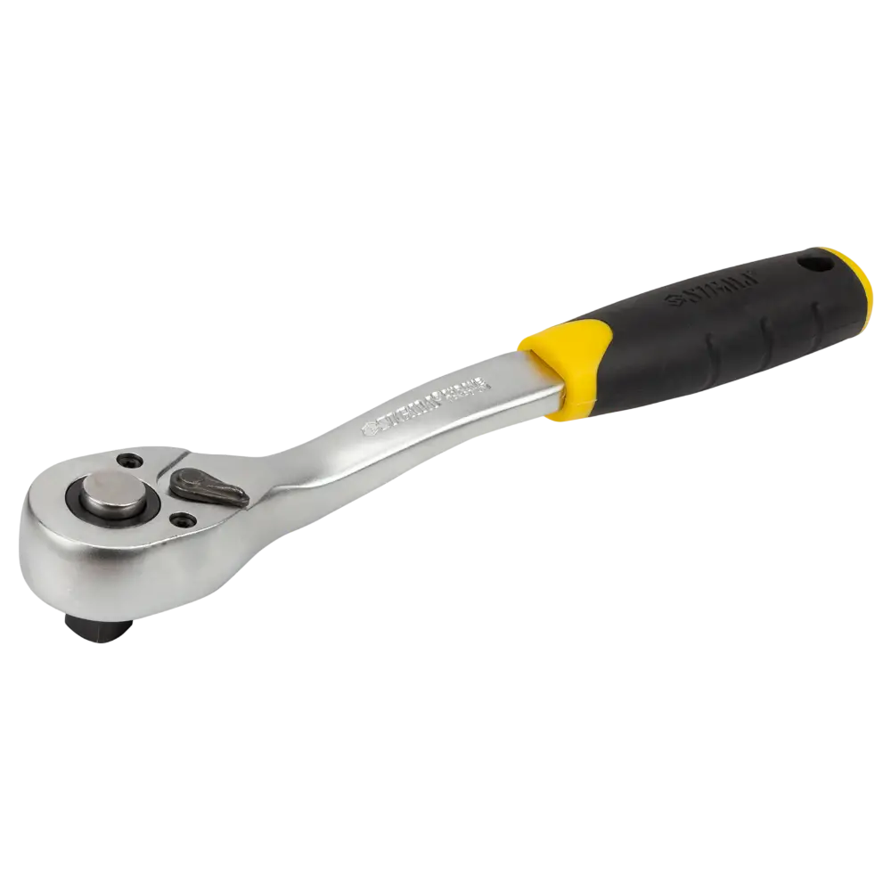 Ключ-тріскачка з вигнутою ручкою 1/2" 250мм 72T CrV SIGMA