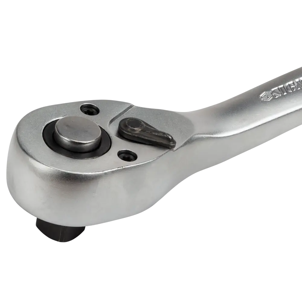 Ключ-тріскачка з вигнутою ручкою 1/2" 250мм 72T CrV SIGMA - Зображення 3