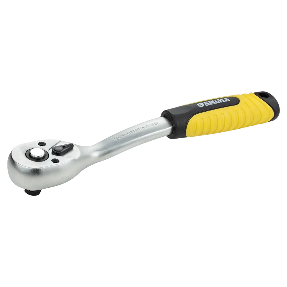 Ключ-тріскачка з вигнутою ручкою 3/8" 200мм 72T CrV SIGMA