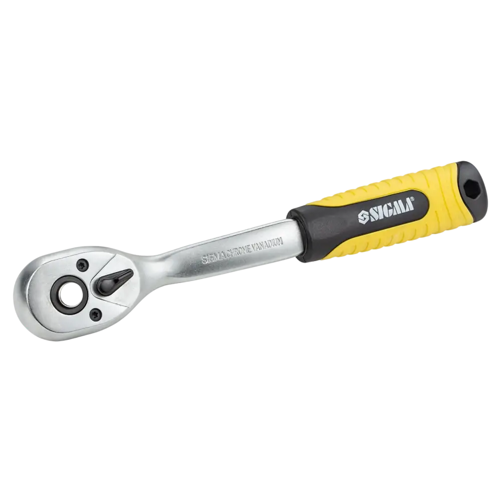 Ключ-тріскачка з вигнутою ручкою 3/8" 200мм 72T CrV SIGMA - Зображення 3