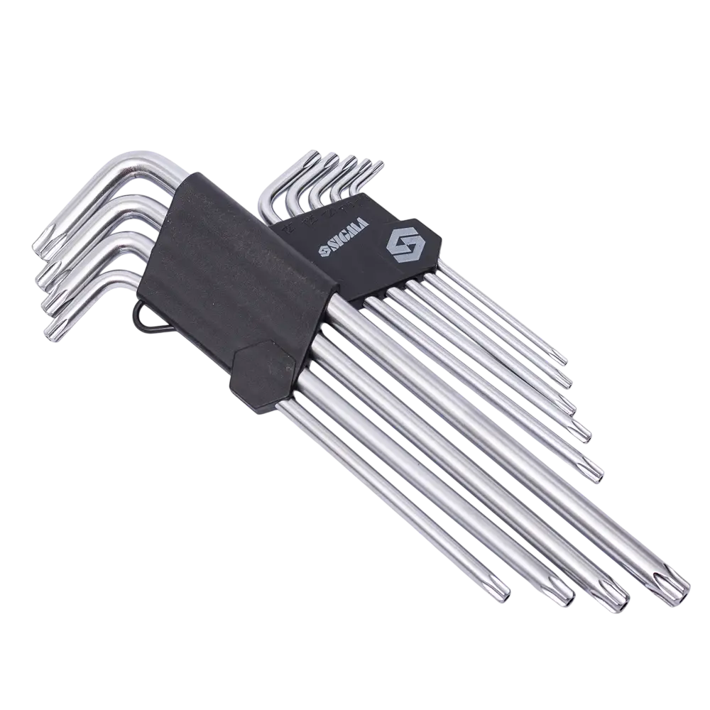 Ключі TORX 9шт T10-T50мм CrV (довгі з отвором) SIGMA - Зображення 2