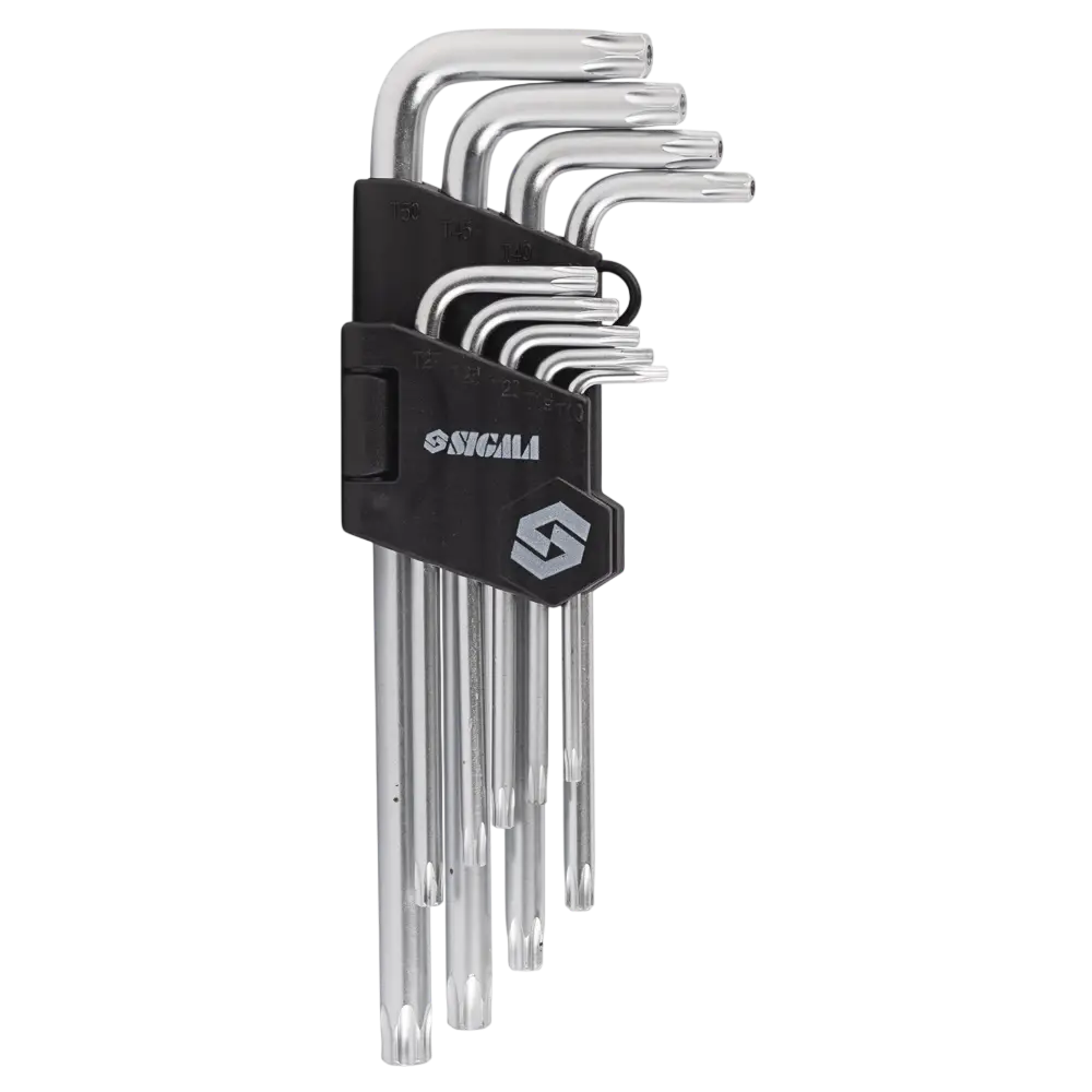 Ключі TORX 9шт T10-T50мм CrV (середні з отвором) SIGMA
