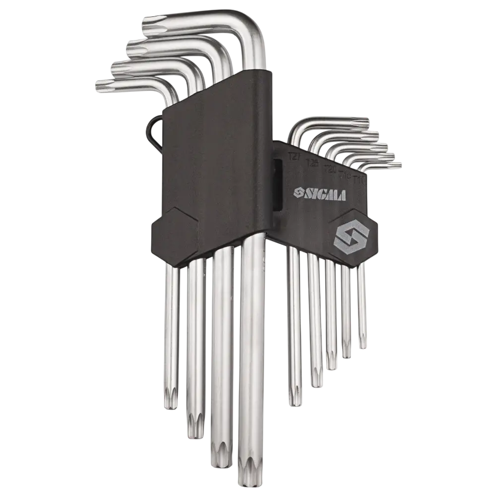 Ключі TORX 9шт T10-T50мм CrV (середні з отвором) SIGMA - Зображення 2