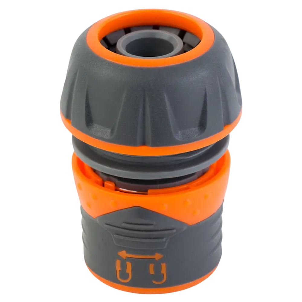 Конектор 1/2" швидкознімний для шланга 3/4" з замком (ABS+TPR) FLORA