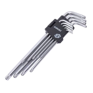 Ключі TORX 9шт T10-T50мм CrV (довгі з отвором) SIGMA