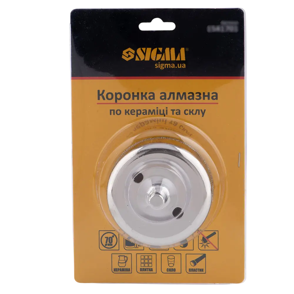 Коронка алмазна по кераміці і склу Ø70мм SIGMA - Зображення 4
